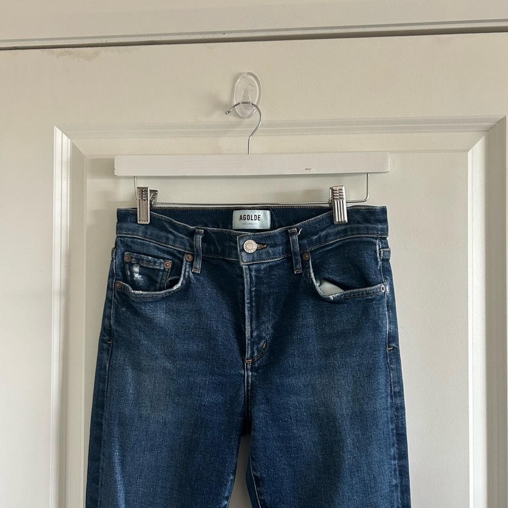 Agolde Sophie High Rise Skinny Denim Blue Jeans Size 27 - Picture 3 of 10